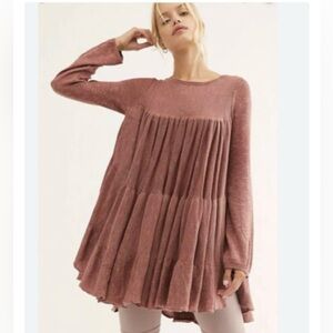 Free People Midnight Ruffles Tunic Sweater